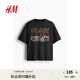 H&M【Ice Cube】男裝女裝T恤2025秋季新款印花搖滾美式短袖1159823 黑色/Ice Cube S 170/92