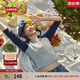 Levi's李維斯女士圓領(lǐng)修身顯瘦美式校園慵懶拼色短款插肩長袖衛(wèi)衣 灰藍(lán)拼色 002I6-0000 S