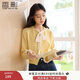 香影蝴蝶結系帶鵝黃色針織衫女2025秋季新款甜美正肩圓領(lǐng)長(cháng)袖上衣 透明黃 M 160/84A/95-110斤