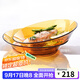 多萊斯法國進(jìn)口餐具套裝鋼化玻璃餐具耐熱碗盤(pán)杯高檔4-6人餐具玻璃餐具 6人餐具套裝琥珀色雙耳A款 20件套