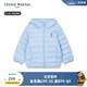 Teenie Weenie Kids小熊童裝24冬季款男女寶寶熊耳連帽羽絨服 海鹽小吐司（藍色） 110cm