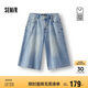 森馬（Semir）[商場(chǎng)同款]牛仔褲女寬松直筒褲夏季2025休閑風(fēng)六分褲103325122008