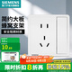 西門子（SIEMENS） 開關插座面板 墻壁大板二三插暗裝 致典系列雅白色 五孔插座帶 開關
