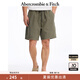ABERCROMBIE & FITCH【澤西風(fēng)短褲】男裝25夏季美式寬松直筒松緊腰短褲KI128-5072 綠色 S (175/76A)
