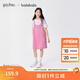 巴拉巴拉【哈利波特商場(chǎng)同款】女裙子兒童背帶裙2025夏牛仔假兩件 紅色調00366 150
