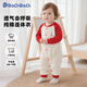 巴帝巴帝純棉嬰幼兒連體衣爬服寶寶哈衣睡衣外出空調服 紅色圣誕企鵝 80cm