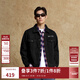 杰克·瓊斯（JACK&JONES）25年男裝秋季牛仔外套男鋼印壓花寬松潮流短款休閑黑色牛仔夾克 A16深灰牛仔 常規 M （175）
