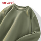 凡客誠品（VANCL）華夫格圓領(lǐng)長(cháng)袖T恤男冬季肌理感加絨保暖青少年打底衫 棕櫚綠 L