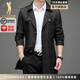 JASONWOOD輕奢男士風(fēng)衣2025秋季新款休閑夾克寬松中年防風(fēng)中長(cháng)款外套男 黑色  常規 [官方正品] XL 145-165斤 [順豐空運]
