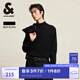杰克·瓊斯（JACK&JONES）男裝秋冬新款時(shí)尚寬松半高領(lǐng)針織衫靜奢風(fēng)羊毛衫內(nèi)搭打底衫毛衣男 E40 黑色 L 180