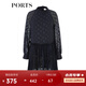 PORTS寶姿 商場(chǎng)同款新品女裝波點(diǎn)低腰縮褶連衣裙SL8D012KFP024 黎霧藍(lán) M (6)