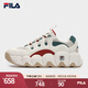 FILA 斐樂(lè)官方女鞋復(fù)古運(yùn)動(dòng)鞋2024春七夕送圣誕可頌鞋休閑鞋老爹鞋 雪白/雨朦灰色-SR 36.5