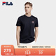 FILA 斐樂(lè )官方男子短袖T恤2025夏季簡(jiǎn)約圓領(lǐng)商務(wù)休閑通勤短袖衫