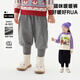 馬·拉?。∕.Latin）【口袋貓咪褲】?jì)和澴忧锒驴钅信⊥俅钍_衛褲休閑褲 藏青 110cm