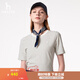 哈吉斯（HAZZYS）女裝 夏季款女士圓領(lǐng)文藝細(xì)條紋T恤衫女ASTSE0BBE68 乳白色I(xiàn)V L (165/88A 40）