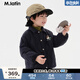 馬·拉?。∕.Latin）/童裝兒童羽絨服冬新款男小童印花翻領(lǐng)輕薄羽絨服 藏青 120 cm