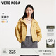VEROMODA夾克外套女秋季新款蝙蝠袖前短后長(cháng)工裝外套3317008 舒伯黃色 160/80A/S