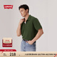 Levi's李維斯25年春夏新款男士美式復(fù)古通勤純棉寬松短袖POLO衫 深綠色 001EF-0002 L