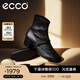 愛步（ECCO）靴子女 時尚潮流百搭女靴牛皮輕奢粗跟短靴女 型塑290973 黑色29097351052 37