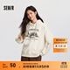 森馬（Semir）[商場(chǎng)同款]中國國家地理系列衛衣女圖案2024新款加絨寬松冬裝 淺花灰00232 M