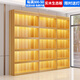 雅仕邦 生態(tài)板煙酒展示柜收納柜超市貨架展示架陳列架產(chǎn)品展示柜帶燈 淺胡桃色【生態(tài)板】帶燈條 長120*寬30*高220cm