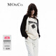 MO&Co.【綿羊毛×山羊絨】春秋美式復古寬松毛衣紅色摩安珂 米白色 S 160
