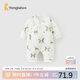 童泰（TONGTAI）嬰兒蝴蝶衣秋冬0-6月寶寶連體夾棉爬服TS43D209-DS綠色59cm