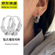 梵昇昱龍紋耳環(huán)男生高級感潮流嘻哈素圈耳釘耳圈朋克學(xué)生養(yǎng)耳洞耳飾耳夾 龍紋耳環(huán)【1對裝】