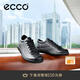 愛步（ECCO）板鞋女 時尚潮流百搭簡約輕盈系帶牛皮休閑鞋 柔酷220263 黑色22026301001 39