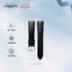 浪琴（LONGINES）瑞士表帶 時尚系列亮黑色牛皮革表帶+精鋼鍍銠針式表扣L682122618 亮黑色20.00 mm