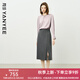 顏域高級感襯衫半身裙氣質(zhì)兩件套女2025新款早秋女士穿搭時(shí)尚套裝 灰色 L