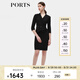 PORTS寶姿女裝春季新款時尚氣質(zhì)長袖連衣裙ALM8D067LWP096 黑色 M (6)
