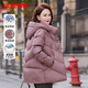 鴨鴨（YAYA）媽媽羽絨服女2025新款中長(cháng)款連帽氣質(zhì)冬裝洋氣中老年保暖百搭外套