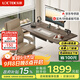 樂(lè )歌雙電機電動(dòng)升降桌電腦電競站立辦公學(xué)習桌書(shū)桌E3/1.2m灰胡桃木色