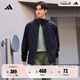 adidas情侶款防潑水休閑通勤連帽夾克外套男裝阿迪達斯官方輕運動 黑色 M