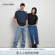 Calvin KleinJeans【七夕禮盒】夏季男女情侶ck純棉落肩袖寬松短袖T恤40HM229 BAE-經(jīng)典黑 M （推薦135-150斤）