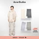 Acne Studios男女同款 純色流蘇雙面羊毛圍巾披肩CA0210 暖白色