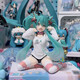 初音未來(lái)手辦景品初音未來(lái)手辦桌面擺件貓耳MIKU周邊模型動(dòng)漫 短袖貓耳睡衣初音彩盒裝優(yōu)質(zhì)版