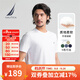 諾帝卡（NAUTICA）【單件直降】男裝25春夏新款全棉圓領短袖T恤男 白色1BW M