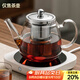 憶壺茶（YIHUTEA）茶壺玻璃泡茶壺加厚 耐高溫花果茶壺茶具不銹鋼過(guò)濾網(wǎng)茶煮茶器 【304內膽】時(shí)光壺單壺900ml