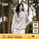 森馬迪士尼米奇家族合作系列衛(wèi)衣女中長款插肩袖2025新款寬松春裝 淺花灰00229 M 160/84A