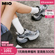 MIO【戚薇同款】米奧透氣老爹鞋厚底增高休閑運動(dòng)鞋輪胎鞋女鞋網(wǎng)面鞋 灰/白/黑色 37