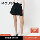 moussy 秋季女裝新款花苞腰頭剪裁設計全棉休閑短褲028GS230-0110 020黑色 S 00001