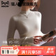 貓人（MiiOW）打底衫女半高領(lǐng)黑色小香風(fēng)修身內搭秋冬針織毛衣女裝2025新款上衣