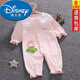 迪士尼（Disney）2025新款春秋嬰兒衣服公主哈衣爬服連體衣夏夏新生兒一歲女寶寶 粉色連體哈衣 90cm 90