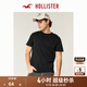 HOLLISTER25夏新款經(jīng)典小海鷗情侶棉質(zhì)基礎T恤男裝女裝KI324-5149 黑色 S (175/92A)