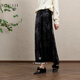 三彩【時(shí)影流光】2025冬季新款松緊高腰印花絲絨半身裙A字裙長(cháng)裙C