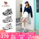 駱駝（CAMEL）【銀熠】老爹鞋女銀色厚底休閑鞋 L25S577144W 灰/銀(透網(wǎng))  37