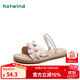 熱風(fēng)（Hotwind）沙灘涼鞋女士夏季新款百搭平底兩穿涼鞋時(shí)尚外穿透氣碎花涼拖鞋女 溫柔碎花(米粉） 36