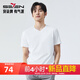 柒牌男裝純棉V領(lǐng)速干短袖T恤男2025夏季新品休閑100%新疆棉透氣體恤衫 大白 【吸濕速干，v領(lǐng)】 L 175/92A